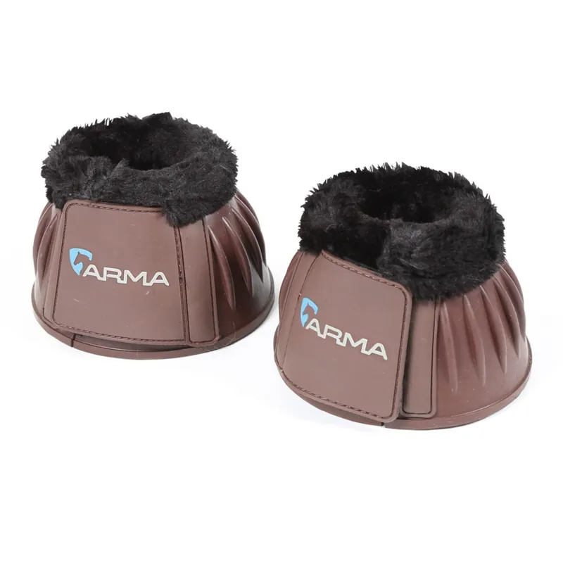 Shires ARMA Fleece Over Reach Boots in Brown